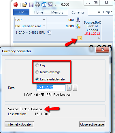 Bank of Canada - Currency Converter