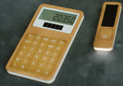 green desktop calculator