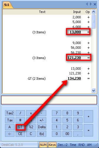 Grant Total Tape Calculator